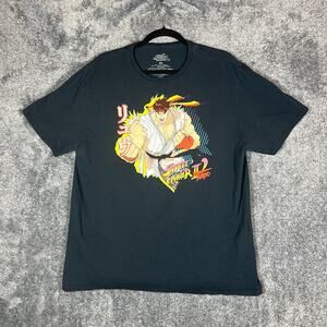 Street Fighter Shirt Mens XL Fits L Turbo Ryu Graphic Retro Video Game Fighting